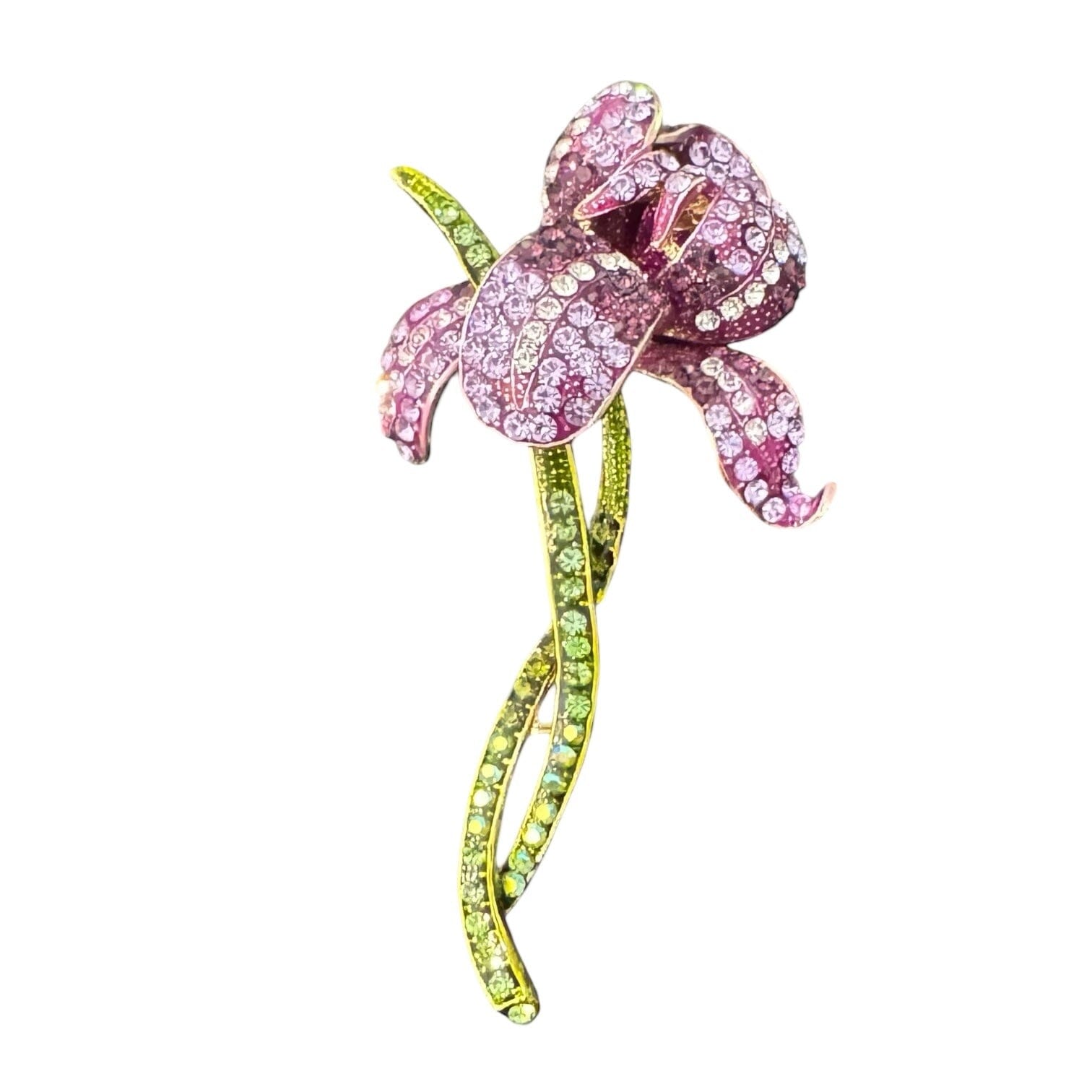 PURPLE IRIS FLOWER BROOCH Brooch FashionWear Collection Purple Iris 
