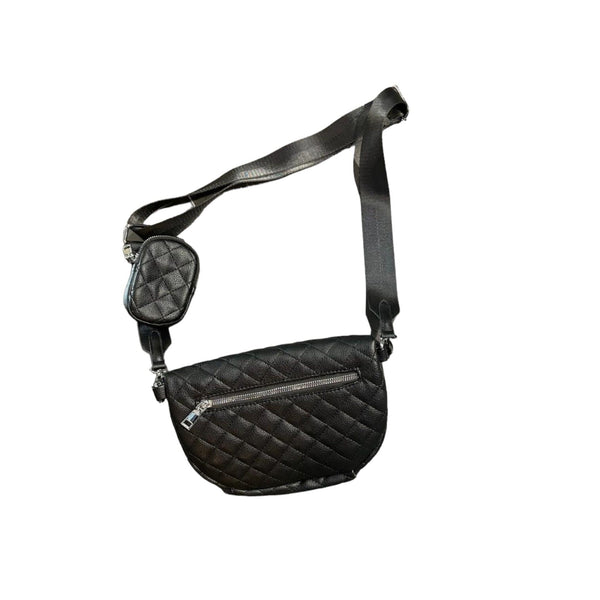 QUILTED BLACK CROSS BODY BAG Handbag Sayan 