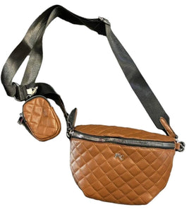 QUILTED BROWN CROSSBODY BAG Handbag Sayan Brown 