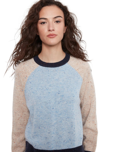 RAGLAN LONG SLEEVE CREW NECK COLOR BLOCKED SWEATER SWEATER Charlie B 