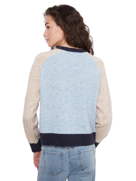 RAGLAN LONG SLEEVE CREW NECK COLOR BLOCKED SWEATER SWEATER Charlie B 
