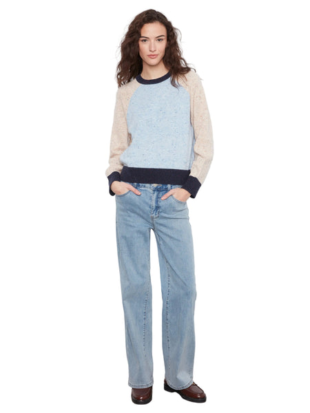 RAGLAN LONG SLEEVE CREW NECK COLOR BLOCKED SWEATER SWEATER Charlie B 