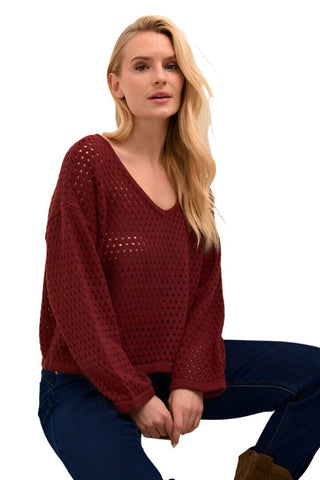 RAISIN V NECK KNIT Sweater CREAM 