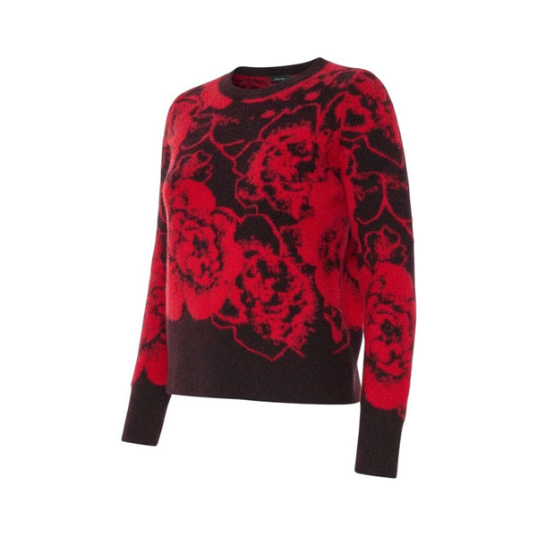 RED BLACK FLORAL ULTRA SOFT SWEATER SWEATER Liverpool 