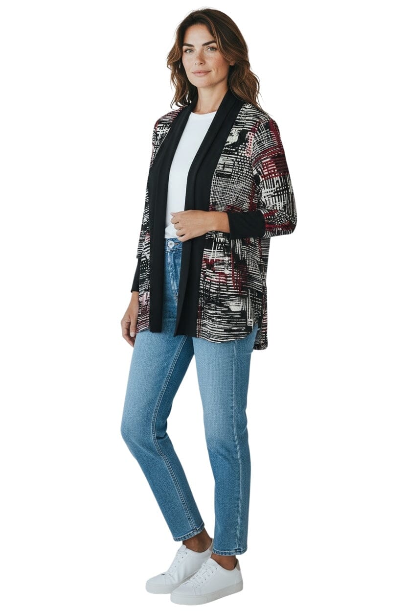 RED MIX CARDIGAN Top Bali 