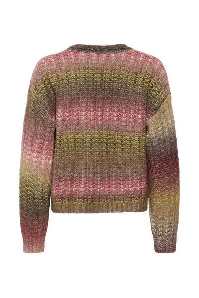 RED YELLOW MIX V NECK CARDIGAN Cardigan CULTURE 