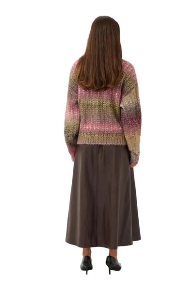 RED YELLOW MIX V NECK CARDIGAN Cardigan CULTURE 