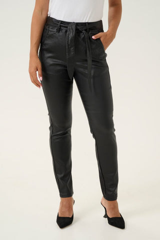 REMOVABLE BELT BLACK WAXED ANKLE PANT Pant CREAM 