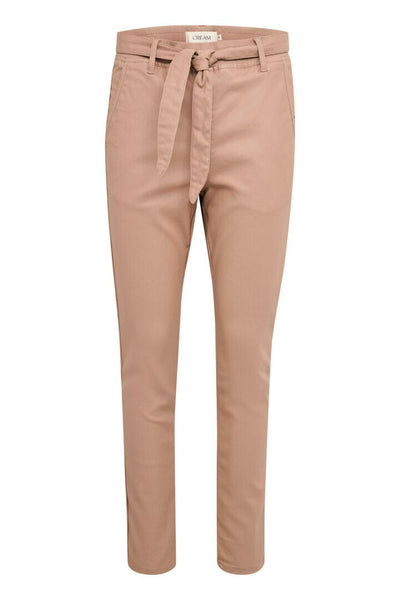 REMOVABLE BELT TAUPE WAXED ANKLE PANT Pant CREAM 