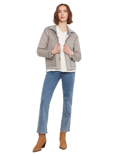 REVERSIBLE 2 WAY PLAID BUTTON DETAIL JACKET Jacket Charlie B 