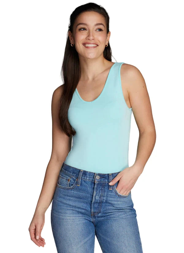 REVERSIBLE AQUA BAMBOO CAMISOLE Camisole C'est Moi O/S Aqua 