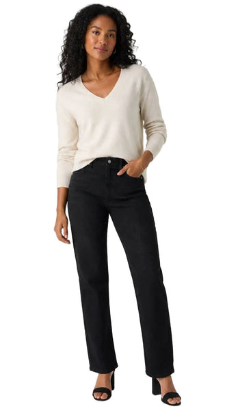 ROWAN HIGH RISE SLIM WITH COMFORT WAIST BLACK JEANS Jeans Liverpool 