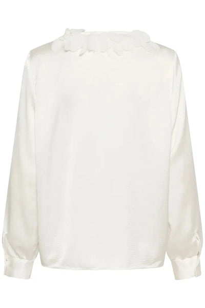 RUFFLE WHITE BLOUSE Blouse Culture 