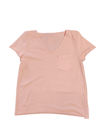 SALMON ONE POCKET VNECK TSHIRT T-Shirt Eternelle 