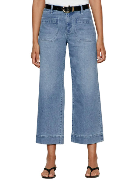 SANCTUARY DOLLFACE BLUE FRONT POCKET CROP WIDE LEG PANT Jeans Sanctuary 26 Dollface Light Blue 