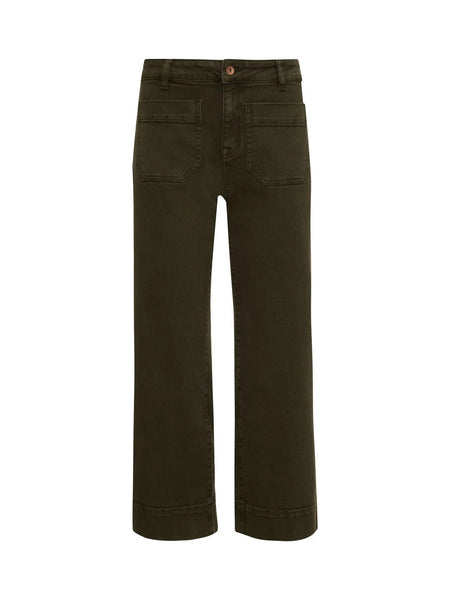 SANCTUARY FATIGUE KHAKI FRONT POCKET CROP WIDE LEG PANT Jeans Sanctuary 