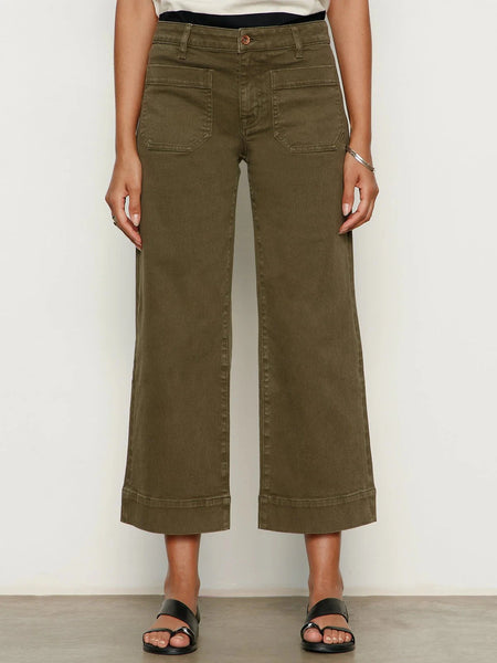 SANCTUARY FATIGUE KHAKI FRONT POCKET CROP WIDE LEG PANT Jeans Sanctuary 