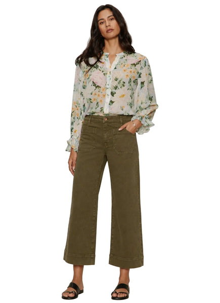 SANCTUARY FLORAL SHEER TIE SLEEVE BLOUSE T Shirts & Tops Sanctuary 