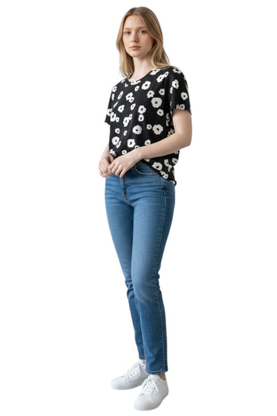 SANCTUARY THE PERFECT CREW NECK FLORAL T SHIRT T Shirts & Tops Sanctuary 