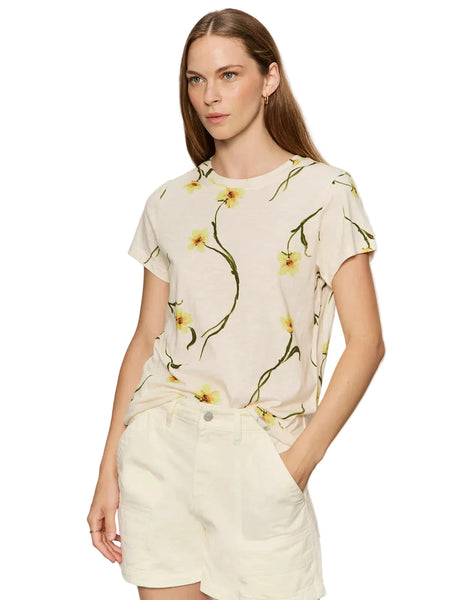 SANCTUARY THE PERFECT CREW NECK T LEMON MEADOW T Shirts & Tops Sanctuary XS Off white 