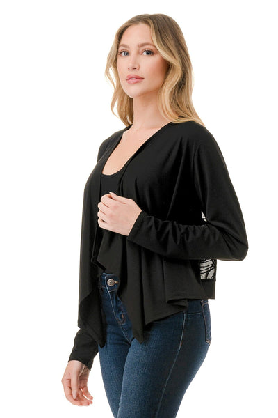 SHEER BACK SHORT CARDIGAN Cardigan FashionWear Collection 