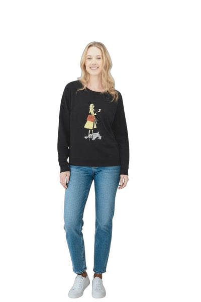 SHOPPING GIRL CREW NECK SWEATER SWEATER Gabby Isabella 