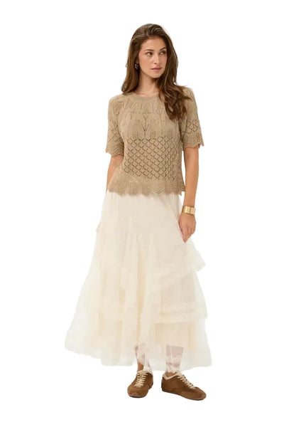 SHORT SLEEVE KNIT BLOUSE Shirts & Tops Kaffe 