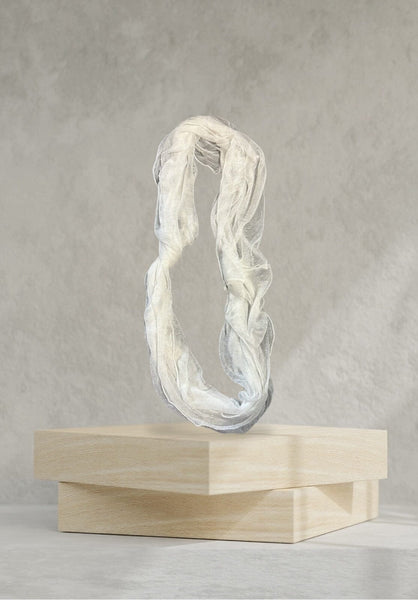 SILKY FEEL SOLID WHITE INFINITY SCARF Scarf FashionWear Collection 