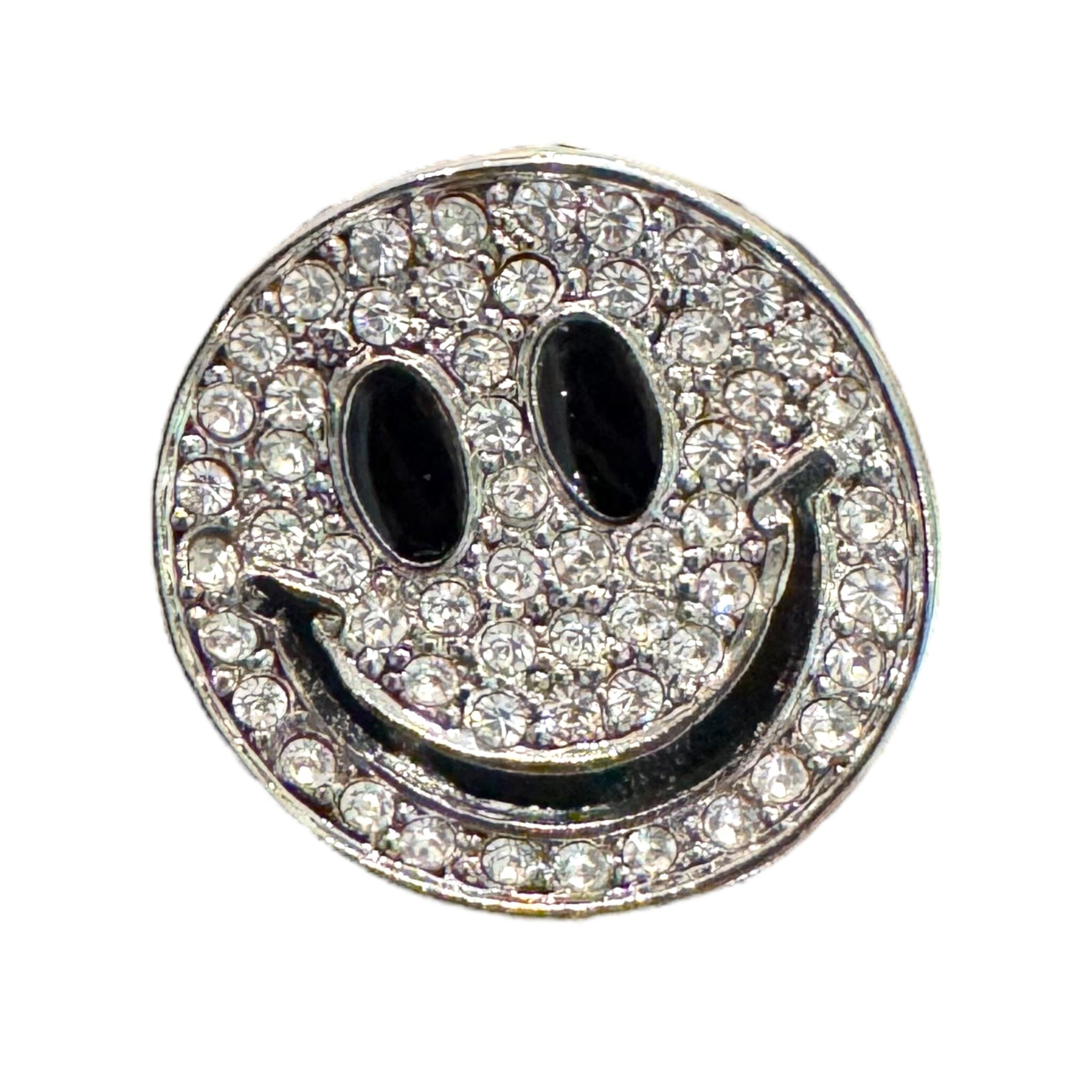 SILVER SMILEY FACE BROOCH Brooch FashionWear Collection 