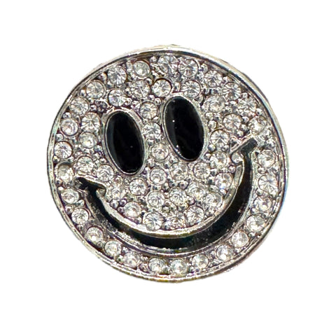 SILVER SMILEY FACE BROOCH Brooch FashionWear Collection 