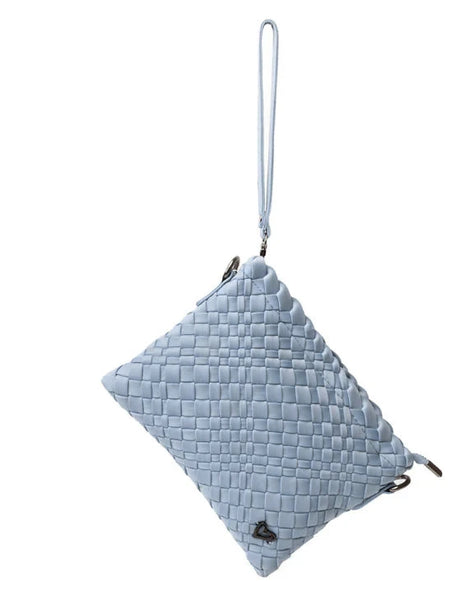 SKY BLUE WOVEN CROSSBODY Handbag prenelove 
