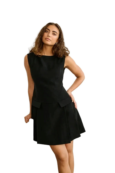 SLEEVELESS BLACK MINI DRESS Dress CULTURE 