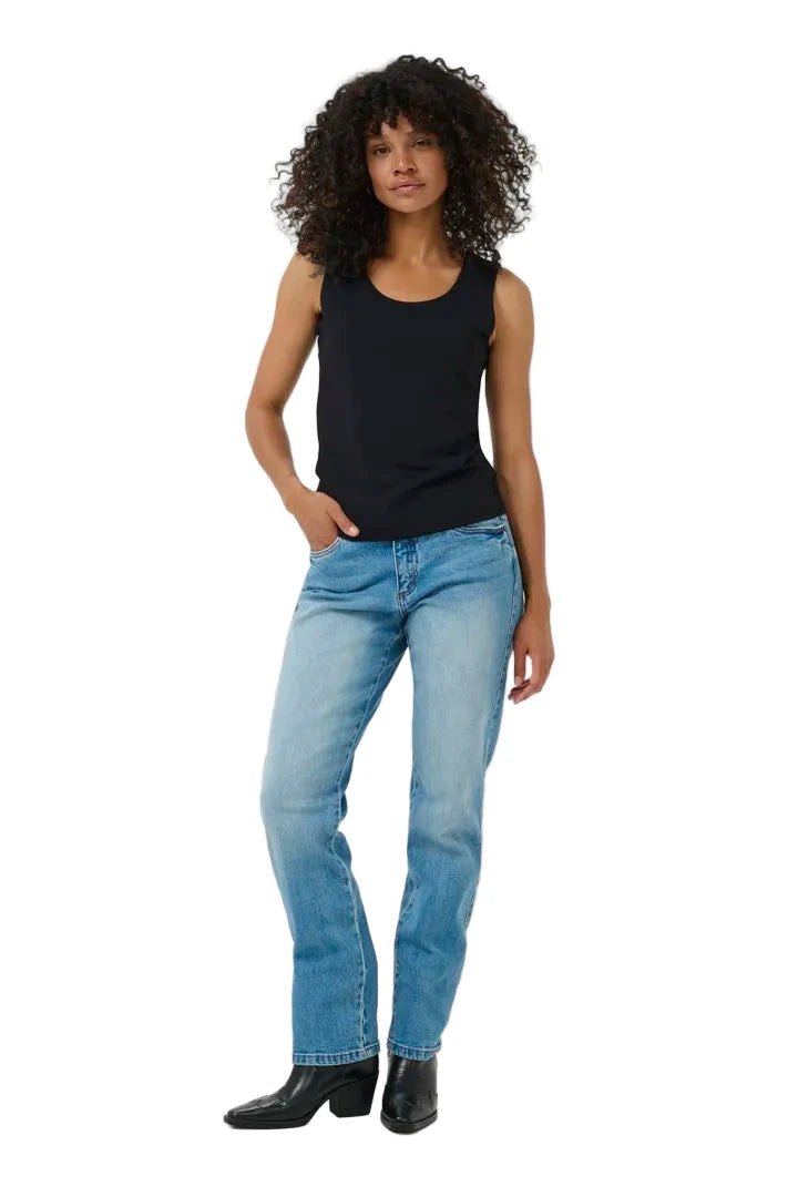 SLEEVELESS BLACK TANK Tank Kaffe S Black 