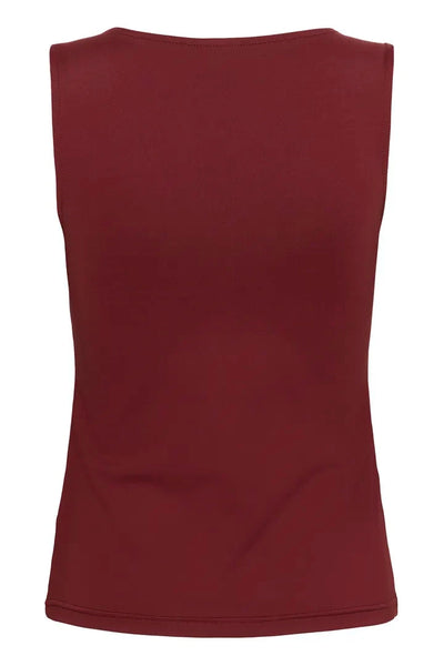 SLEEVELESS BURGUNDY TANK Tank Kaffe 