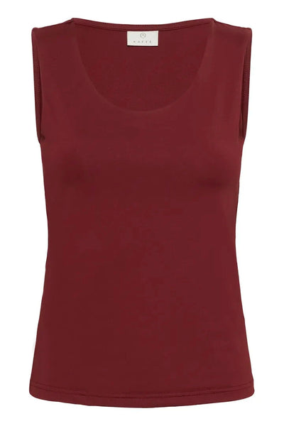 SLEEVELESS BURGUNDY TANK Tank Kaffe 