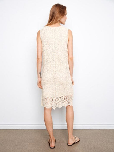 SLEEVELESS CROCHET BUTTON DOWN DRESS Dresses Charlie B 