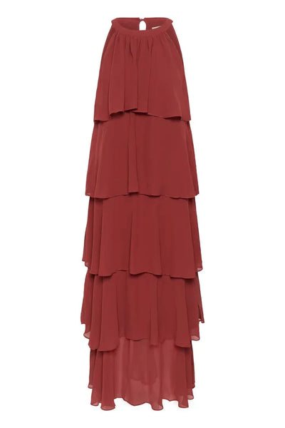 SLEEVELESS LAYERED HALTER NECK MAXI DRESS Dresses CREAM 