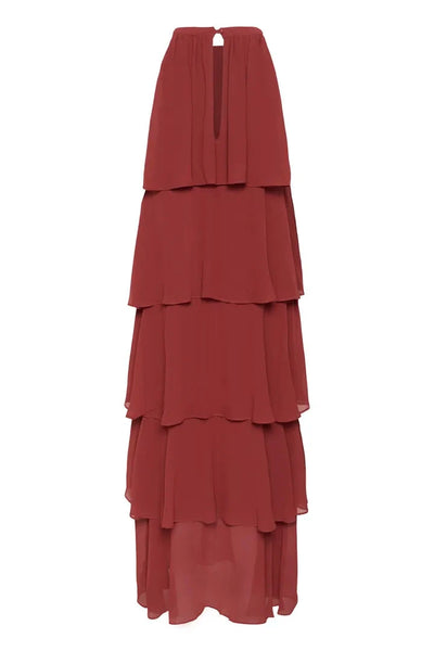 SLEEVELESS LAYERED HALTER NECK MAXI DRESS Dresses CREAM 
