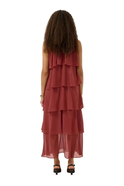SLEEVELESS LAYERED HALTER NECK MAXI DRESS Dresses CREAM 