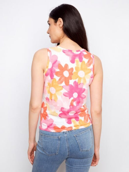 SLEEVELESS ORGANIC COTTON TWISTED HEM TOP T Shirts & Tops Charlie B 