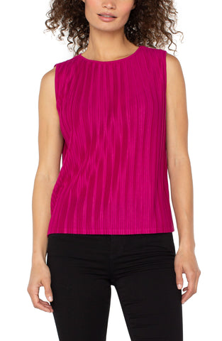 SLEEVELESS PLEATED DARK CURRANT FLOWY TOP Top Liverpool XS Dark Currant 
