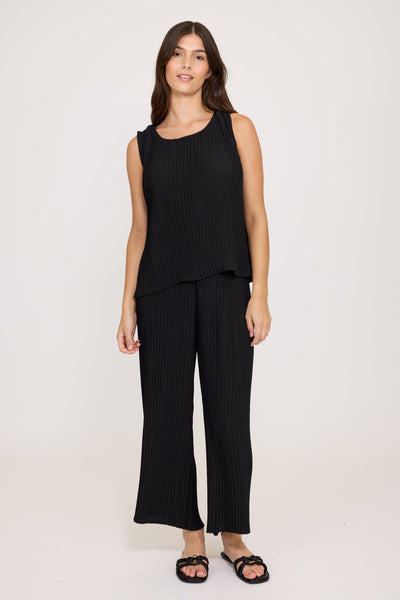 SLEEVELESS PLEATED TANK TOPS Top Pistache 