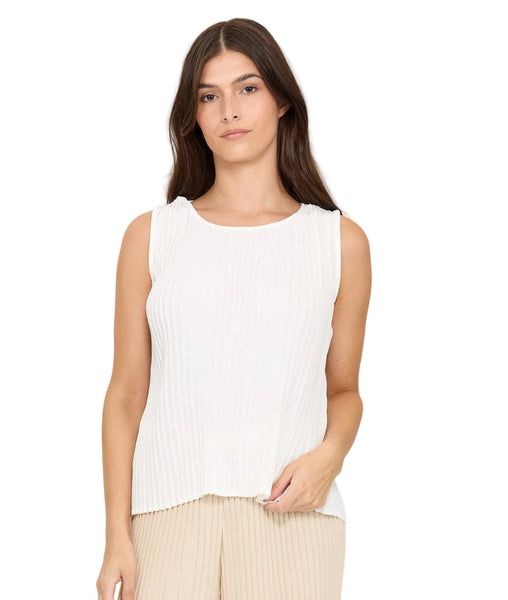 SLEEVELESS PLEATED TANK TOPS Top Pistache 