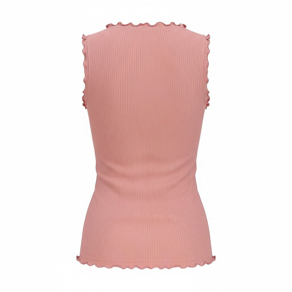 SLEEVELESS SCALLOPED EDGE TANK Tank Top CREAM 