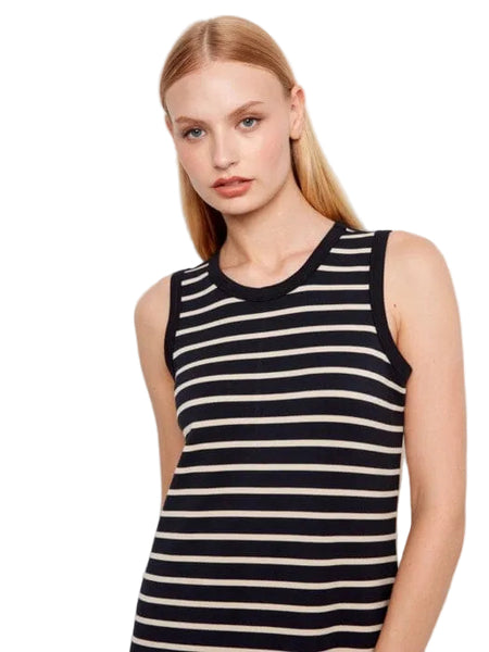 SLEEVELESS STRIPED LONG DRESS Dresses Charlie B 