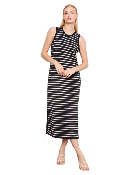 SLEEVELESS STRIPED LONG DRESS Dresses Charlie B 