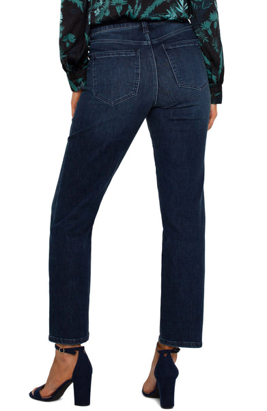 SLIM PULL ON MID RISE BLUE GLIDER JEANS Pants Liverpool 