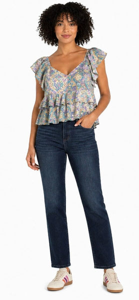 SLIM PULL ON MID RISE WARNER LAKE BLUE JEANS Jeans Liverpool 