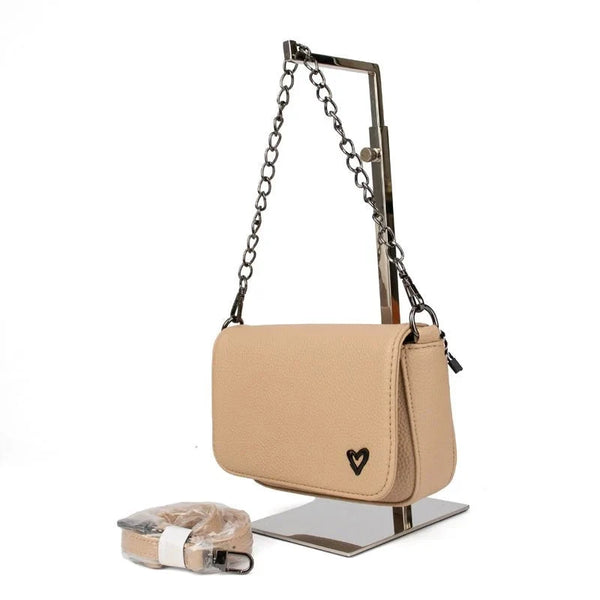 SMALL BISCUIT VEGAN LEATHER CROSSBODY Handbag prenelove OS Biscuit 