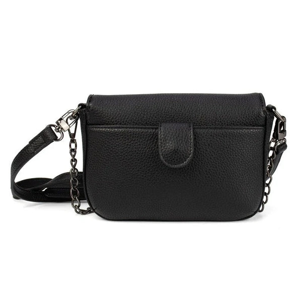 SMALL BLACK VEGAN LEATHER CROSSBODY Handbag prenelove 